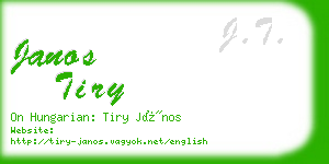 janos tiry business card